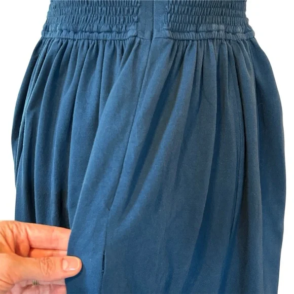 Eshakti Blue Midi Dress, Short Sleeve Fit & Flare Dress with Pockets, Medium / 8 - Picture 3 of 8